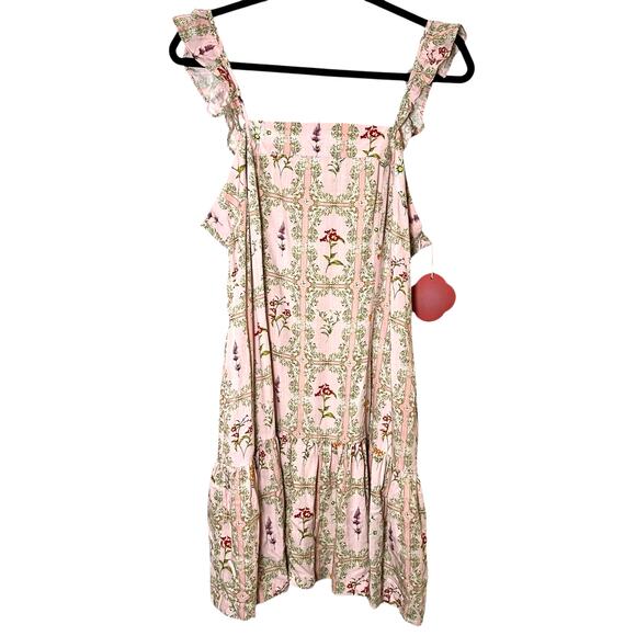 NWT Agua Bendita x Target Tile Garden Floral Mini with Flutter Sleeves - Picture 4 of 9